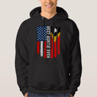 Amerikanische Flagge Timor-Leste Fahne Beste Tante Hoodie
