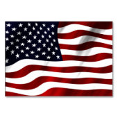 Amerikanische Flagge Tischnummer (Rückseite)