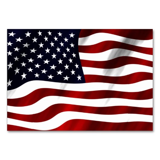 Amerikanische Flagge Tischnummer (Vorderseite)