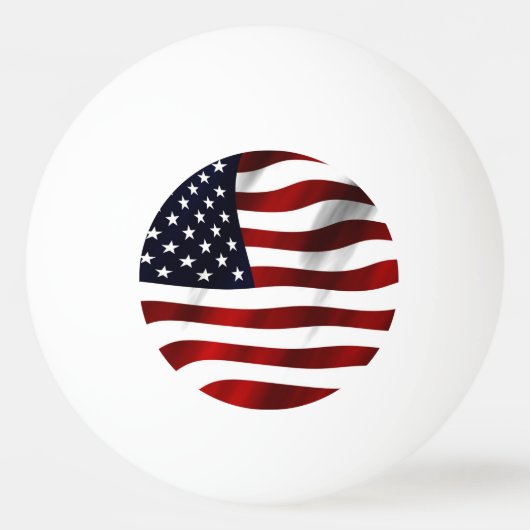 Amerikanische Flagge  Tischtennisball (Vorderseite)