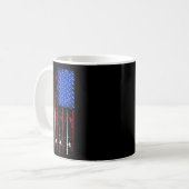 Amerikanische Flagge Top Kaffeetasse (Vorderseite Links)