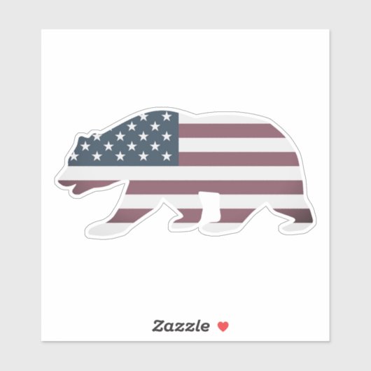 Amerikanische Flagge tragen Silhouette Vinyl Car A Aufkleber (Blatt)