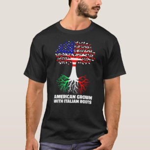 Amerikanische Flagge Tree of Life Origin Roots T-Shirt