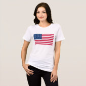 Amerikanische Flagge Tri-Blend Shirt (Vorderseite voll)