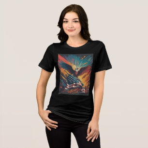 Amerikanische Flagge Tri-Blend Shirt