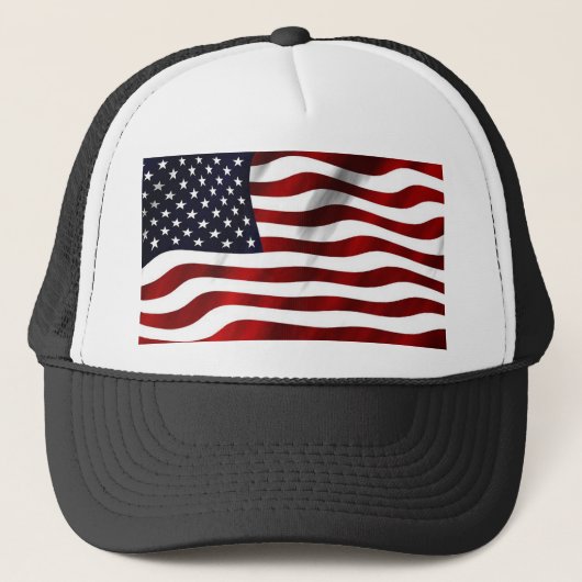 Amerikanische Flagge Truckerkappe (Vorderseite)