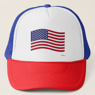 Amerikanische Flagge Truckerkappe
