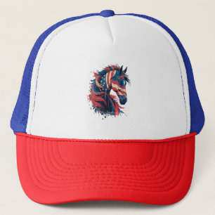 Amerikanische Flagge Truckerkappe