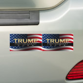 Amerikanische Flagge Trump 2024 Gold Patriotic Autoaufkleber (Auf Auto)