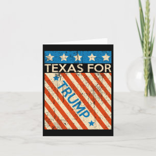 Amerikanische Flagge Trump 2024 Wiederwahl Texas T Karte