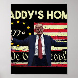 Amerikanische Flagge Trump Daddys Home Wir Das Vol Poster