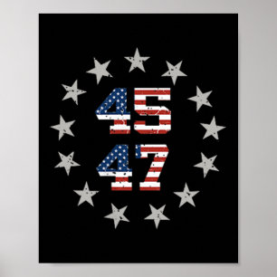 Amerikanische Flagge Trump Daddys Zuhause nimmt Am Poster