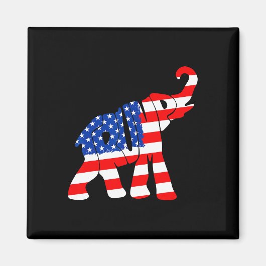 Amerikanische Flagge Trump Magnet (Vorne)