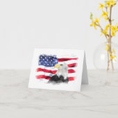 AMERIKANISCHE FLAGGE U. EAGLE KARTE (Gelbe Blume)