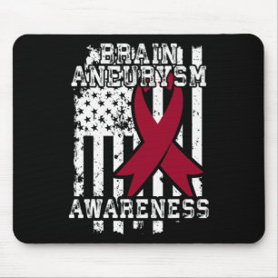 Amerikanische Flagge - Überlebender eines Hirnaneu Mousepad