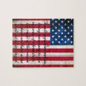 Amerikanische Flagge und 2. Änderung Puzzle (Horizontal)