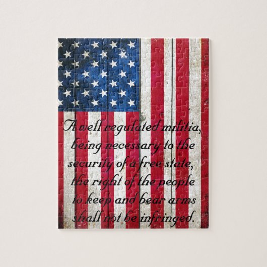 Amerikanische Flagge und 2. Änderung Puzzle (Vertikal)