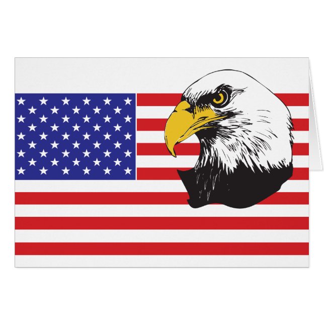 Amerikanische Flagge und Adler (Vorderseite (Horizontal))
