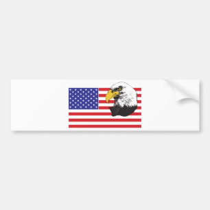 Amerikanische Flagge und Adler Autoaufkleber