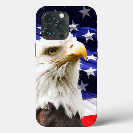 Amerikanische Flagge und Adler Case-Mate iPhone Hülle (Rückseite)