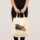 Amerikanische Flagge und Adler-Doppelseite Tragetasche (Vorderseite (Produkt))