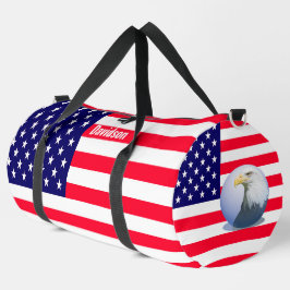 Amerikanische Flagge und Adler Duffle Bag
