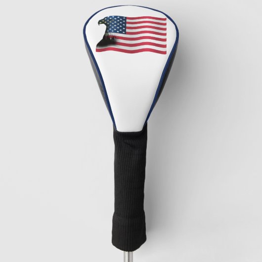 Amerikanische Flagge und Adler Golf Headcover (Vorderseite)