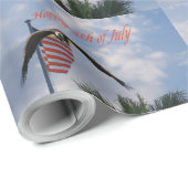 Amerikanische Flagge und Adler in Flug 4. Juli Geschenkpapier (Rolleneckpunkt)