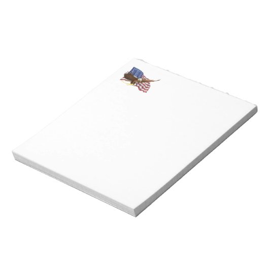 Amerikanische Flagge und Adler Notizblock (Rotiert)
