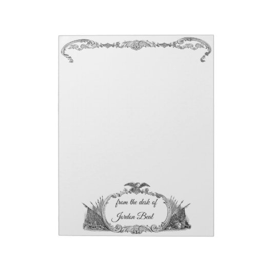 Amerikanische Flagge und Adler Notizblock (Rotiert)