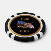 Amerikanische Flagge und Adler Pokerchips (Einzeln)