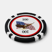 Amerikanische Flagge und Adler Pokerchips (Einzeln)