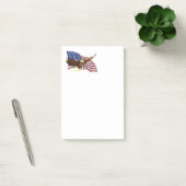 Amerikanische Flagge und Adler Post-it Klebezettel (Büro)