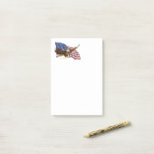 Amerikanische Flagge und Adler Post-it Klebezettel (Auf Schreibtisch)