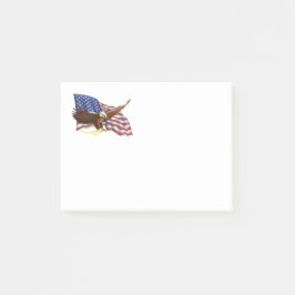 Amerikanische Flagge und Adler Post-it Klebezettel