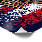 Amerikanische Flagge und Adler Poster (Ecke)