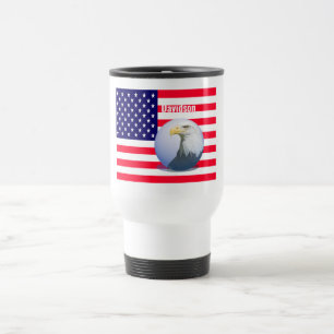 Amerikanische Flagge und Adler Reisebecher