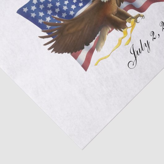 Amerikanische Flagge und Adler Seidenpapier (Ausschnitt)