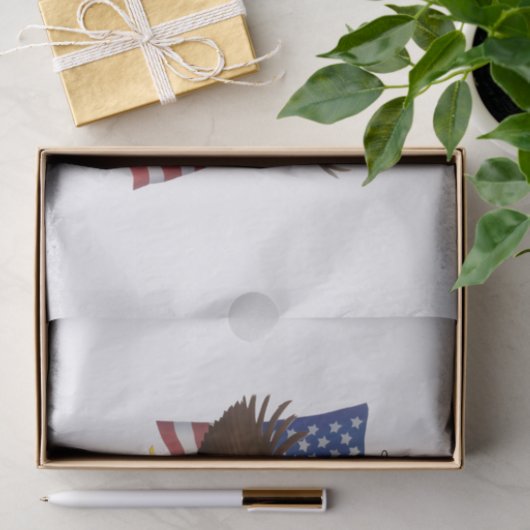 Amerikanische Flagge und Adler Seidenpapier (Geschenk)