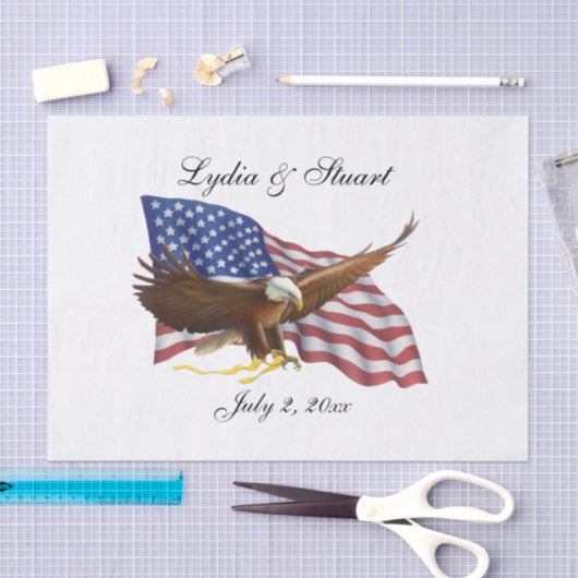 Amerikanische Flagge und Adler Seidenpapier (Handwerk)