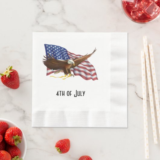 Amerikanische Flagge und Adler Serviette (Beispiel)