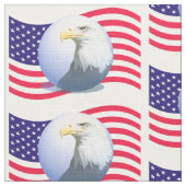 Amerikanische Flagge und Adler Stoff (Nahaufnahme)