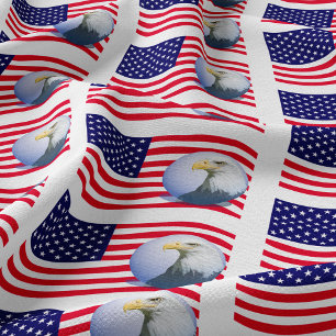 Amerikanische Flagge und Adler Stoff