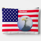 Amerikanische Flagge und Adler Zubehörtasche (Vorderseite)