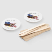 Amerikanische Flagge und Adlerhochzeit Fächer (Non-assembled)