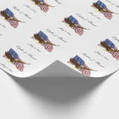 Amerikanische Flagge und Adlerhochzeit Geschenkpapier (Ecke)