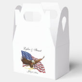 Amerikanische Flagge und Adlerhochzeit Geschenkschachtel (Geöffnet)