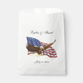 Amerikanische Flagge und Adlerhochzeit Geschenktütchen (Vorderseite)