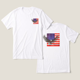 Amerikanische Flagge und Adlerleine T - Shirt