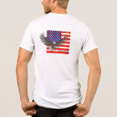 Amerikanische Flagge und Adlerleine T - Shirt (Rückseite)